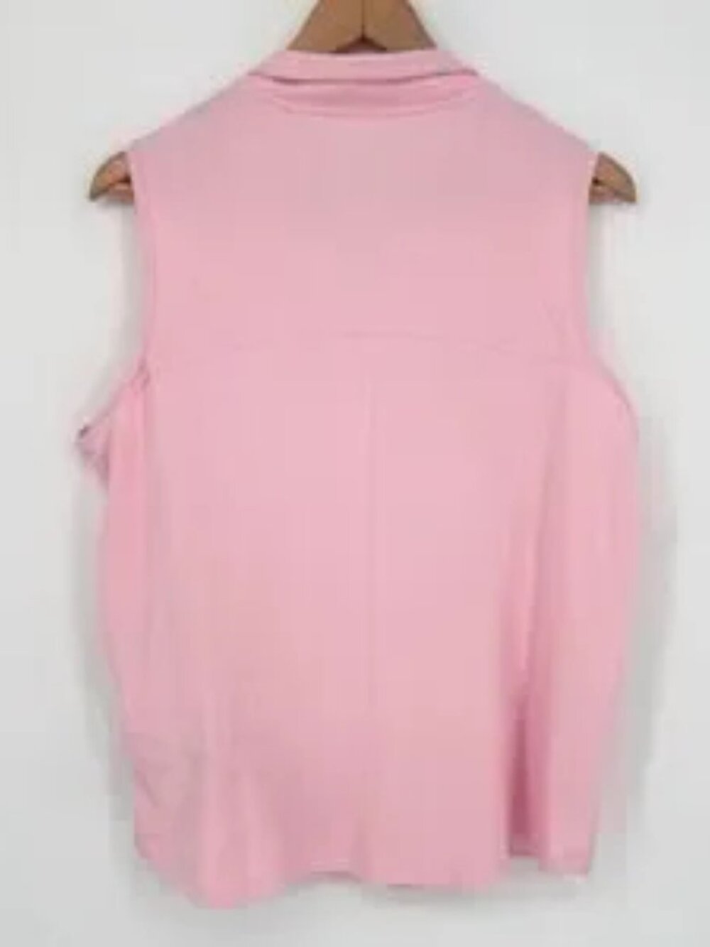 Sport Quarter Zip Pink Sleeveless Top - Picture 5 of 5